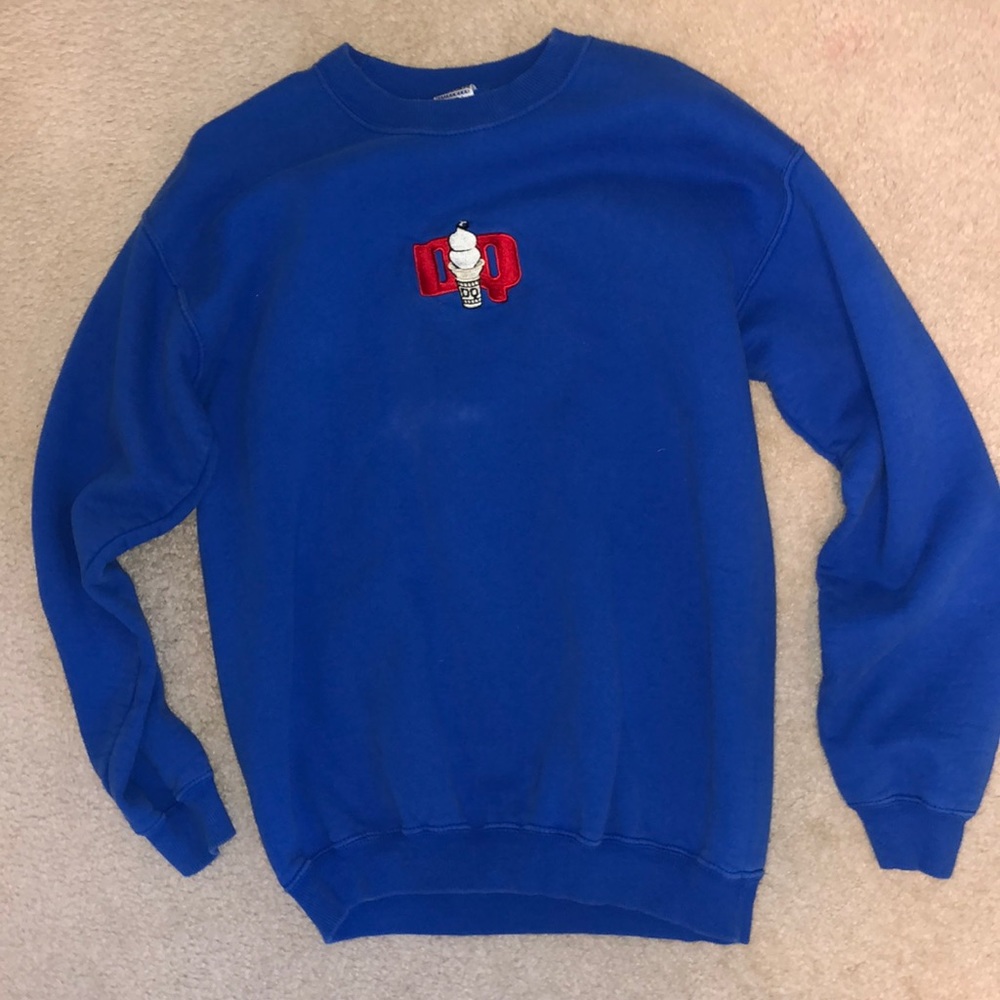 Vintage Royal Blue Dairy Queen Embroidered Sweatshirt